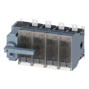 SIEMENS SWITCH DISCONNECTORS, WITH FUSES - 3KF, 4-POLE, FLAT TERMINALS 400A, 2/1 LV