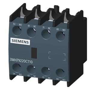 SIEMENS ACC CONTACTOR, SINOVA, 3MT7, 2NO+2NC, FRONT MOUNTING