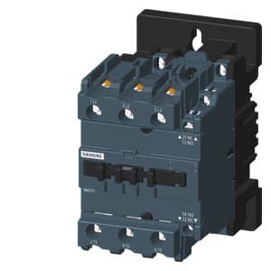 SIEMENS POWER CONTACTOR, SINOVA, 3MT7, 65…80A, 30kW, 1NO+1NC, SIZE S3