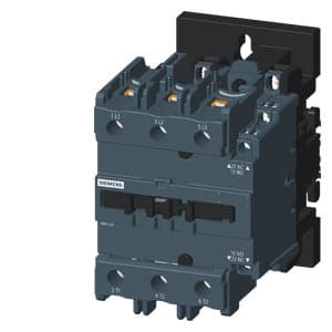 SIEMENS POWER CONTACTOR, SINOVA, 3MT7, 3P, 95…125A, 45kW, 1NO+1NC, SIZE S4