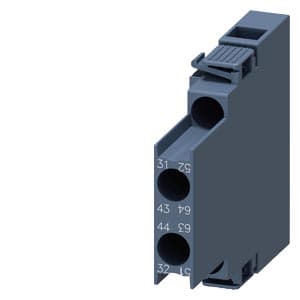 SIEMENS ACC MOTOR STARTER CONTACTOR, 3RT5, LATERALLY MOUNTABLE AUXILIARY SWITCH BLOCKS, 1NO+1NC, SIZE S0