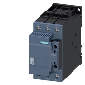 SIEMENS MOTOR STARTER CONTACTOR, 3RT2, 3P, 50kVAR / 400V, 110V AC, 1NO+1NC, SIZE S2