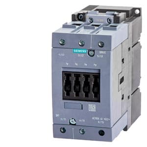 SIEMENS MOTOR STARTER CONTACTOR, 3RT5, 3P, 65...100A, 30kW, WITHOUT AUXILIARY CONTACTS, 24VDC COIL, SIZE S3