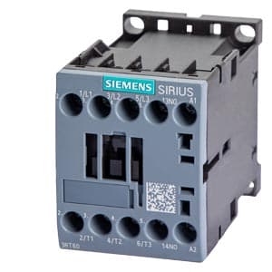 SIEMENS MOTOR STARTER CONTACTOR, 3RT6, AC 220 V 50/60 HZ AC3 3 kW 400 V AUX CONTACTS: 1 NO, SIZE S00 SCREW TERMINAL