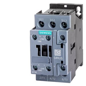 SIEMENS MOTOR STARTER CONTACTOR, 3RT6, 3P, 17...40A, 7,5kW, 1NO+1NC, 230V AC COIL, SIZE S0