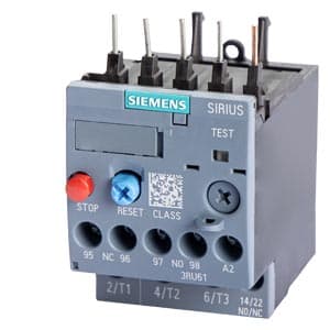SIEMENS OVERLOAD, 3RU6, 0,22...0,32A, SIZE 00, FOR MOUNTING ON CONTACTOR