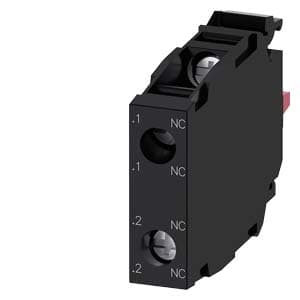 SIEMENS CONTACT MODULE WITH 2 CONTACT ELEMENTS, 2 NC, SCREW TERMINAL, FOR FRONT PLATE MOUNTIING