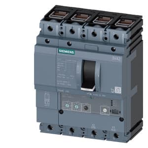 SIEMENS MCCB, 3VA2, 4P, 40...100A, 55kA, ADJUSTABLE TYPE, ETU320