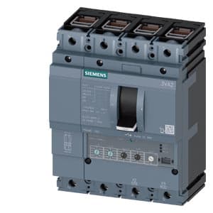 SIEMENS MCCB, 3VA2, 4P, 63...160A, 55kA, ADJUSTABLE TYPE, ETU350-LSI