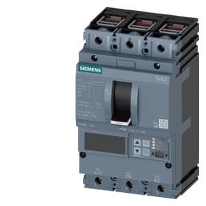 SIEMENS MCCB, 3VA2, 3P, 63...160A, 85kA, ADJUSTABLE TYPE, ETU550-LSI