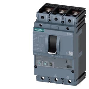 SIEMENS MCCB, 3VA2, 3P, 80...200A, 55kA, ADJUSTABLE TYPE, FOR MOTOR PROTECTION