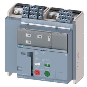 SIEMENS MCCB, 3VA2, 4P, 500...1250A, 55kA, WITH 4 AUX, TRIP ALARM SWITCH, SHUNT RELEASE AND UNDERVOLTAGE RELEASE, ADJUSTABLE TYPE, ETU320-LI
