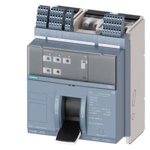 SIEMENS MCCB, 3VA2, 3P, 500...1250A, 55kA, WITH 4 AUX AND TRIP ALARM SWITCH, ADJUSTABLE TYPE, ETU350-LSI