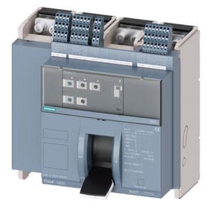 SIEMENS MCCB, 3VA2, 4P, 500...1250A, 110kA, WITH 4 AUX AND TRIP ALARM SWITCH, ADJUSTABLE TYPE, ETU350-LSI