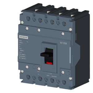 SIEMENS MCCB, 3VJ10, 4P, 50A, 25kA, NON ADJUSTABLE TYPE, TM