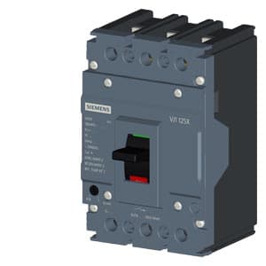 SIEMENS MCCB, 3VJ10, 3P, 100...125A, 25kA, ADJUSTABLE TYPE, TM