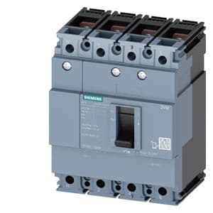 SIEMENS MCCB, 3VM1, 4P, 80A, 25kA, NON ADJUSTABLE TYPE, TM 210