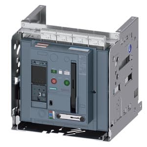 SIEMENS ACB, 3WA, 4P, 2500A, 66/50kA, D/O, ETU600-LSIG, SIZE S2, UPGRADE READY ,COLORDISPLAY, BLUETOOTH AND USB INTERFACE, PROTECTION LT, ST, INST, GFX, INCLUDE N-PROTECTION, (INTERNAL N-SENSOR AVAILABLE), INCLUDE TRIP ALARM SWITCH (1xCO)