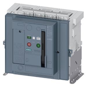 SIEMENS ACB, 3WA, DC NON-AUTOMATIC ACB FIXED-MOUNTED VERSION, IEC 60947-2, FRAME SIZE 2, 3-POLES, IN=4000A TO 600V DC, BREAKING CAPACITY D ICC=35/30/25KA AT 220/300/600V DC, WITHOUT ELECTR. TRIP UNIT ETU, REAR CONNECTION HORIZONTAL