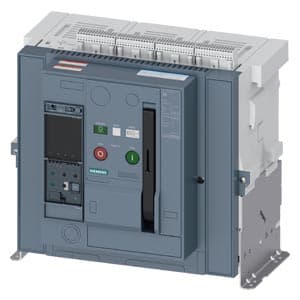 SIEMENS ACB, 3WA, 3P, 4000A, 66kA, F/T, ETU600-LSI, VT