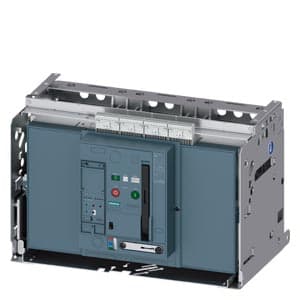 SIEMENS ACB, 3WA, WITHDRAWABLE CIRCUIT BREAKER WITH GUIDE FRAME, IEC 60947-2, FRAME SIZE 3, 3 POLES, In=6300A up to 690V AC 50/60Hz, BREAKING CAPACITY H Icu=100/85kA at 500/690V, TRIP UNIT ETU300 LSI OPTIMIZED FOR STANDARD APPLICATIONS
