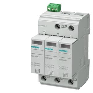 SIEMENS SURGE ARRESTERS, 3P, FOR TN-C SYSTEMS, WITH REMOTE SIGNALING