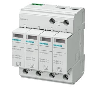SIEMENS OVERVOLTAGE PROTECTION DEVICES, 5SD, SURGE ARRESTER TYPE 2, 4-POLE, FOR TN-S & TT SYSTEMS, WITHOUT REMOTE SIGNALING