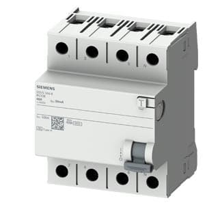 SIEMENS RCBO, RESIDUAL CURRENT PROTECTIVE DEVICES, 5SV5, N CONNECTION, RIGHT, 3P+N; 400 V AC ; 50 Hz, 300mA, 25A