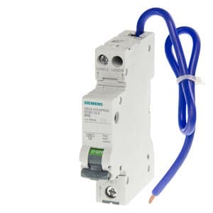 SIEMENS RCBO, RESIDUAL CURRENT PROTECTIVE DEVICES, 5SV9, 1P+N; 230 V AC ; 6 kA, 10A WITH PIGTAIL VERSION