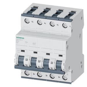 SIEMENS MCB, 5SY, 4P, 4A, 10kA, DC Aplication