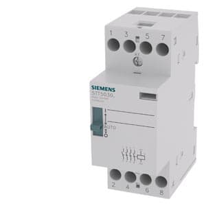 SIEMENS SWITCHING DEVICES, INSTA CONTACTORS WITH MANUAL SWITCH 0/I/AUTOMATIC, 5TT5, 25A, 4 NO, 400 VAC