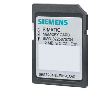 SIEMENS SIMATIC S7, MEMORY CARD FOR S7-1x00 CPU/SINAMICS, 3,3V Flash, 4MB