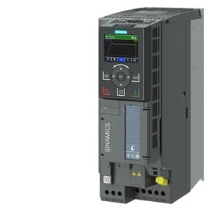 SIEMENS SINAMICS, G120X Rated power: 5.5 kW At 110% 60s, 100% 240 s Radio interference suppression filter for category C2 380-480 V 3 AC +10/-20% 47-63 Hz Ambient