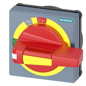 SIEMENS ACC MCCB, 3VA, HANDLE WITH MASKING FRAME EMERGENCY STOP WITHOUT TOLERANCE COMPENSATION ACCESSORY FOR: 3VA2 400/630