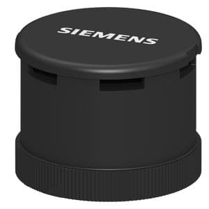 SIEMENS COMMANDING AND SIGNALING DEVICES, SIGNALING COLUMNS, 70 MM DIAMETER, ACOUSTIC ELEMENTS, SIREN ELEMENTS, 100 DB, 8WD44, 230 VAC BLACK